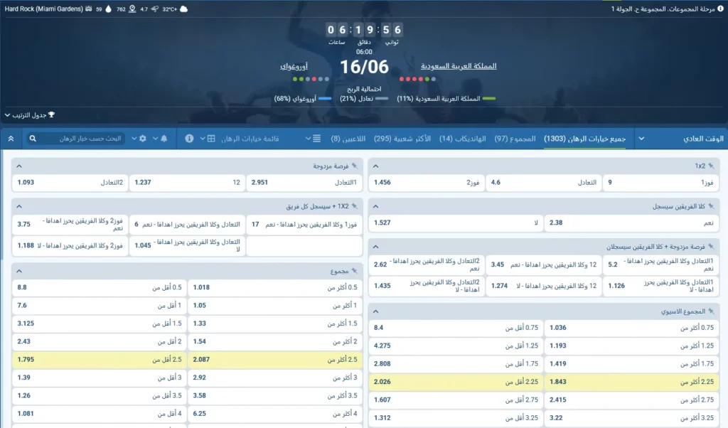 الرهانات على الخط بسعر 1xBet