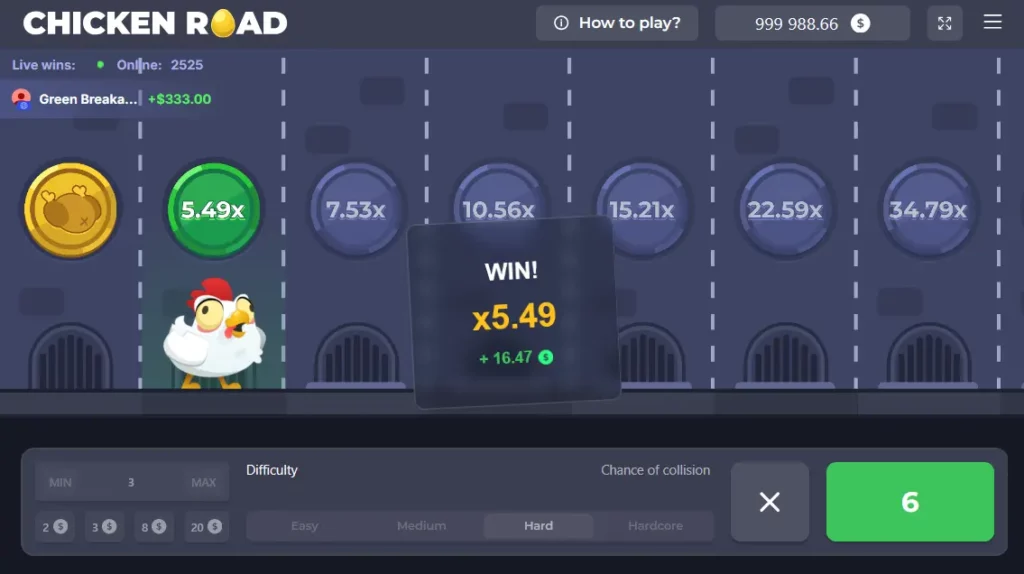 الفوز في تشيكن رود على منصة 1xBet في الإمارات العربية المتحدة