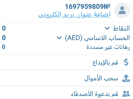 معلومات الحساب