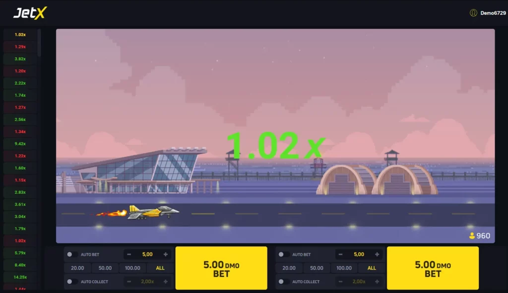 لعبة بدء تشغيل Jet X