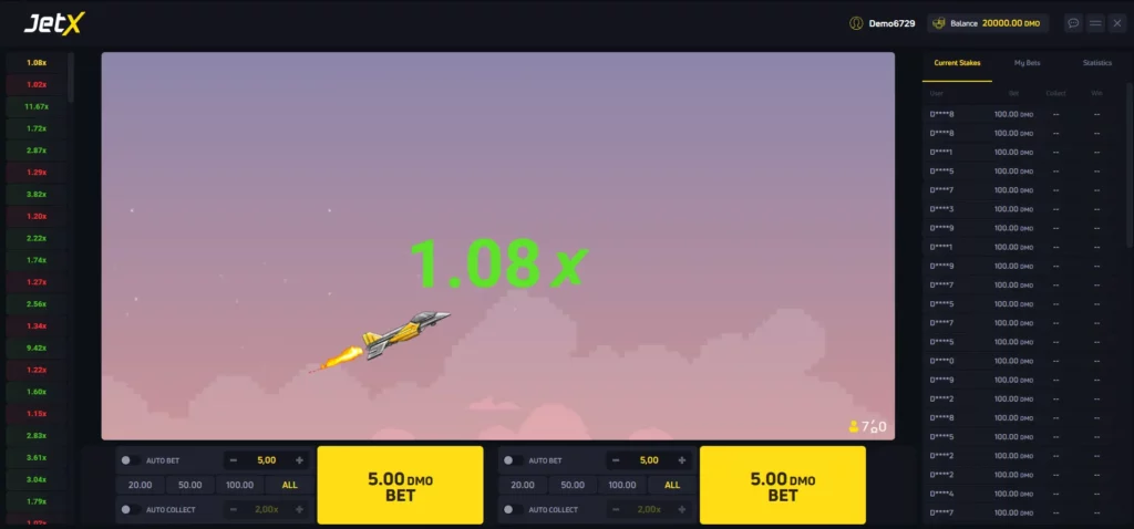 واجهة JetX